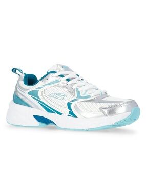 Avia Women's White and Teal Athletic Sneaker